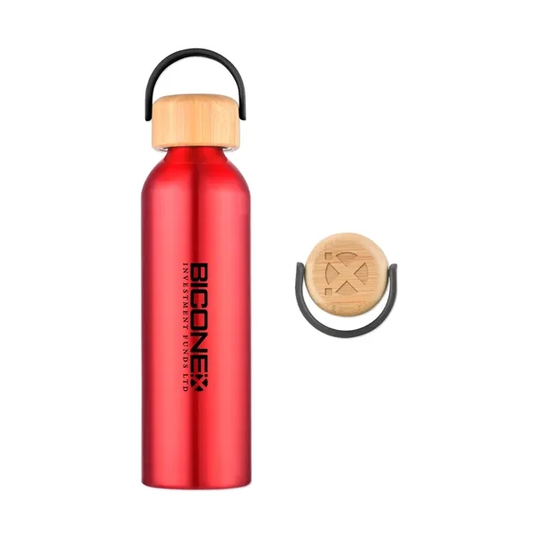 24-ounce aluminum water bottle with a bamboo lid.... from ASI 98360 WOWLine