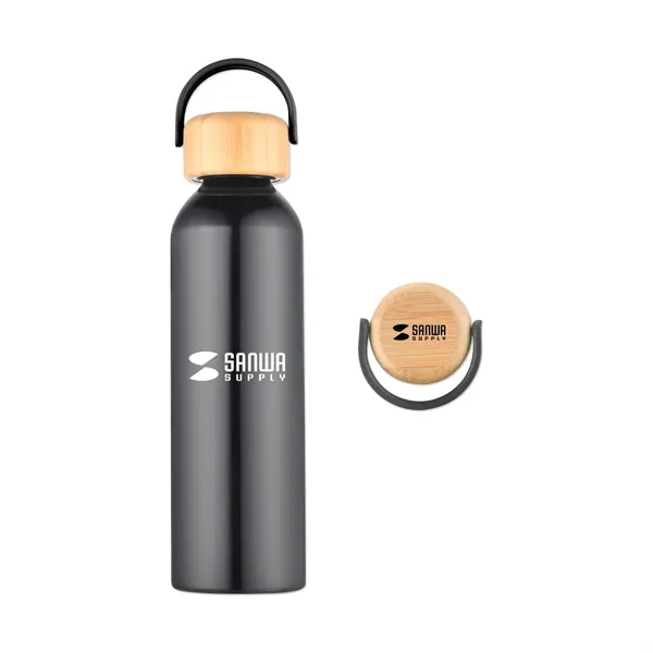 24-ounce aluminum water bottle with a bamboo lid.... from ASI 98360 WOWLine