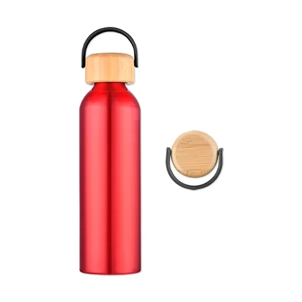 24-ounce aluminum water bottle with a bamboo lid.... from ASI 98360 WOWLine