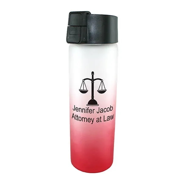 Halcyon® 20 oz. Frosted Glass Bottle with Flip Top Lid... from ASI 30270 Aakron Line