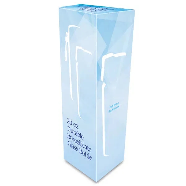 Halcyon® 20 oz. Frosted Glass Bottle with Flip Top Lid... from ASI 30270 Aakron Line