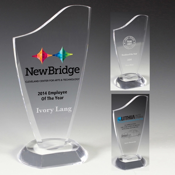 4" x 8" clear acrylic award with beveled base.... from ASI 62660 Innovation Line