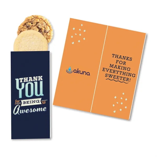Fully customizable greeting card and gourmet cookies all in one!... from ASI 68680 Maple Ridge Farms Inc / Sweeter Cards
