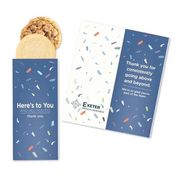 Fully customizable greeting card and gourmet cookies all in one!... from ASI 68680 Maple Ridge Farms Inc / Sweeter Cards