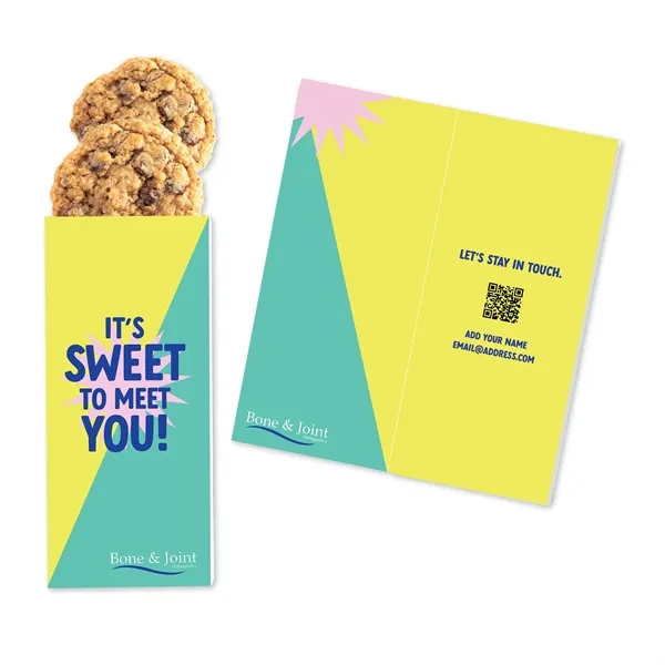 Fully customizable greeting card and gourmet cookies all in one!... from ASI 68680 Maple Ridge Farms Inc / Sweeter Cards