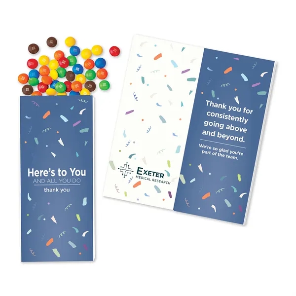 Fully customizable greeting card and a delicious treat of colorful candy-coated... from ASI 68680 Maple Ridge Farms Inc / Sweeter Cards