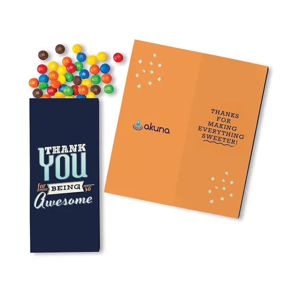 Fully customizable greeting card and a delicious treat of colorful candy-coated... from ASI 68680 Maple Ridge Farms Inc / Sweeter Cards