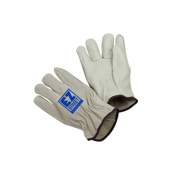 Cow grain, split leather back, trucker glove, straight thumb, grey, unlined,... from ASI 79951 Promosafe / Promosafe