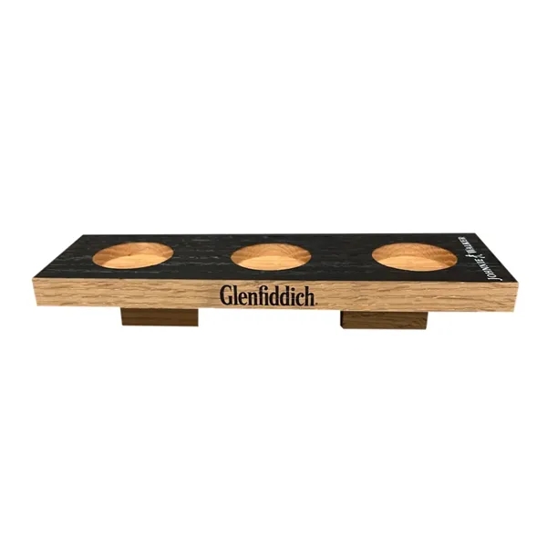 Wood Whisky Barrel Stave Flight Board... from ASI 88156 Solid Dimensions Inc / Solid Dimensions Line