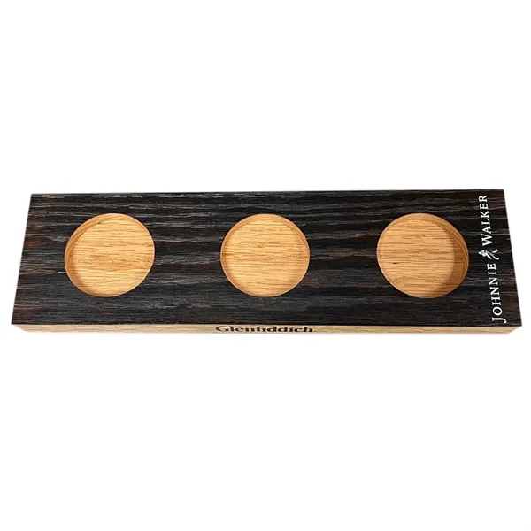 Wood Whisky Barrel Stave Flight Board... from ASI 88156 Solid Dimensions Inc / Solid Dimensions Line