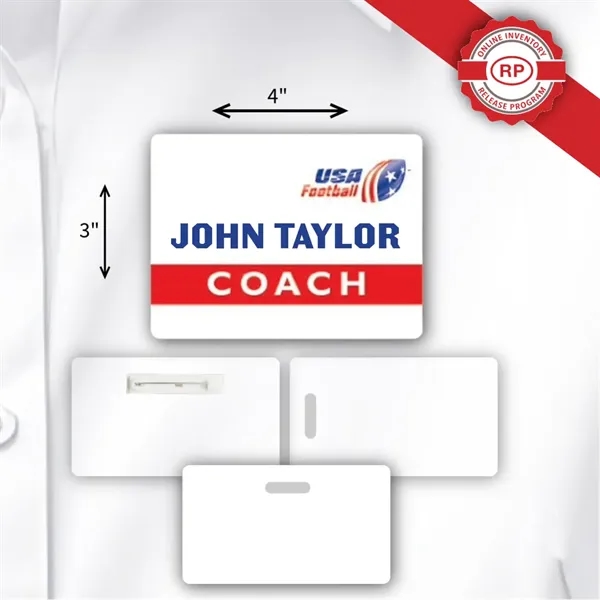 Durable laminated ID badge w/ full-color personalization, tamper resistance, water protection,... from ASI 59080 Halls & Company