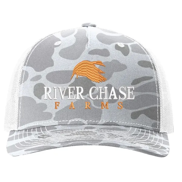 Richardson 112PFP Snapback five-panel cotton and polyester trucker cap with adjustable... from ASI 74601 Calico