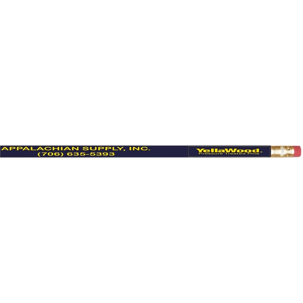 Round, hardwood pencil, eraser, assorted colors, screen printed, made in USA.... from ASI 79951 Promosafe / Promosafe