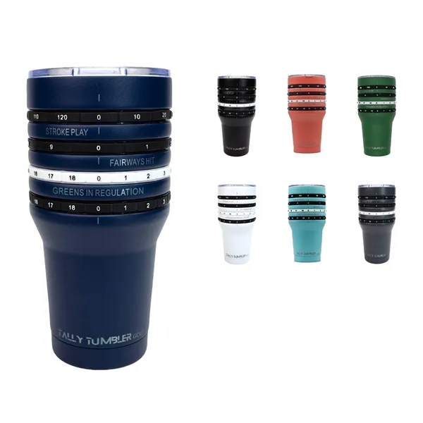 Tally Golf Stainless Steel Cup, 30 oz Leak Proof Lid, Double... from ASI 72657 Active Life Promo / Active Life Ingrain