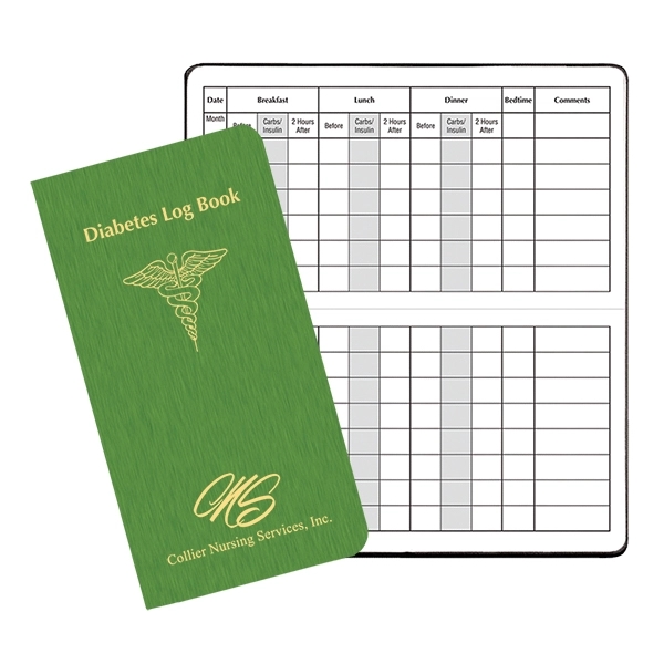 Saddle-stitched, diabetes Health  log book with shimmer cover. 56 pages... from ASI 76575 Payne Publishers Inc / Payne Publishers