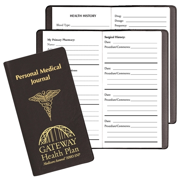 Personal medical journal with continental vinyl cover, deluxe/refillable cover.  16... from ASI 76575 Payne Publishers Inc / Payne Publishers