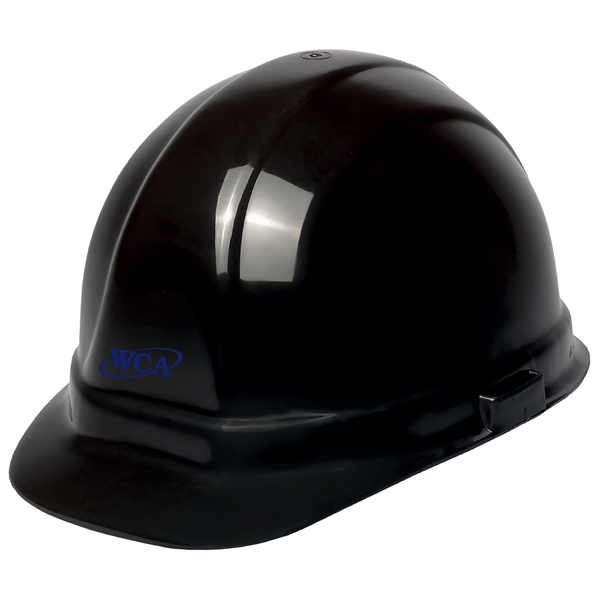 Black hard hat, six point ratchet suspension. 1 color, 1 location,... from ASI 79951 Promosafe / Promosafe
