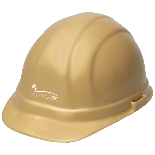 Gold hard hat, six point ratchet suspension. 1 color, 1 location,... from ASI 79951 Promosafe / Promosafe