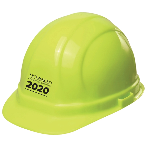 Hi-viz lime hard hat, six point ratchet suspension. One color pad... from ASI 79951 Promosafe / Promosafe