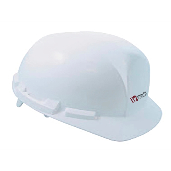 White hard hat, six point pin lock suspension. Full color digital... from ASI 79951 Promosafe / Promosafe
