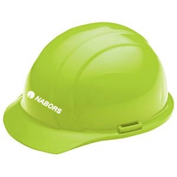 Hi-viz lime hard hat, six point pin lock suspension. 1 color,... from ASI 79951 Promosafe / Promosafe