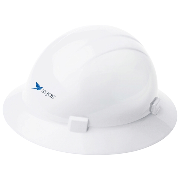 White, full brim hard hat, four point ratchet suspension. 1 color,... from ASI 79951 Promosafe / Promosafe