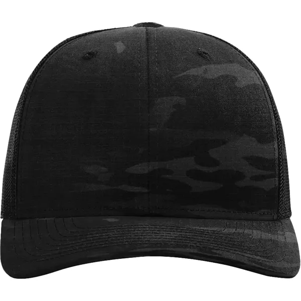 Richardson 112PT Printed Tactical Snapback Trucker Hat with leatherette patches, embroidery... from ASI 74601 Calico