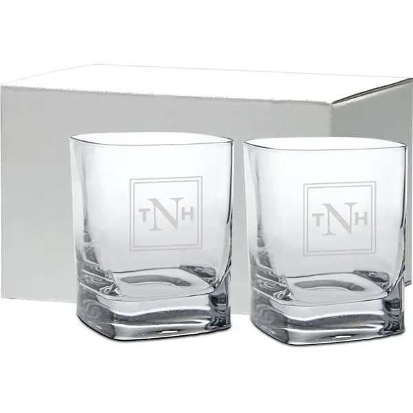 11.75 oz. Etched Struass DOF Gift Set made with lead-free crystal... from ASI 71920 Moderne Glass Company Inc