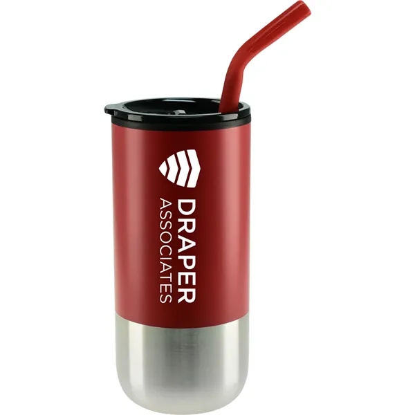 16 oz. tumbler that's made of stainless steel with a plastic... from ASI 71920 Moderne Glass Company Inc / Glass America®