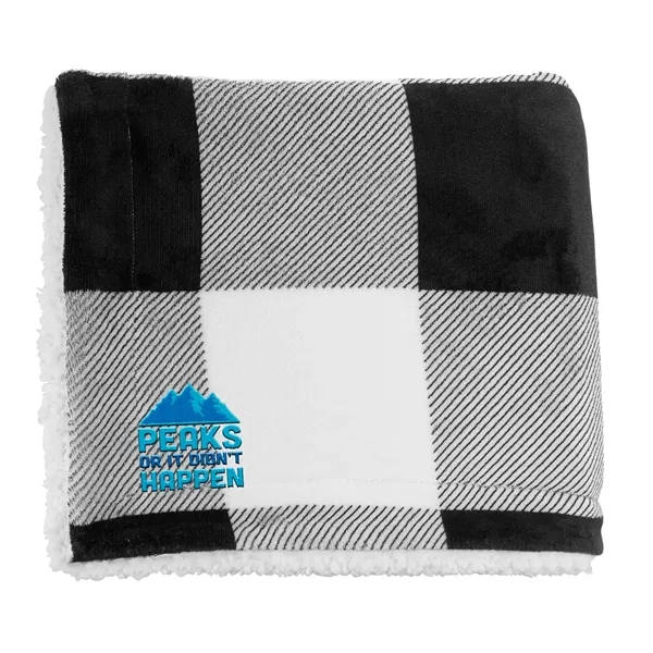 Microfiber Plaid Sherpa Blanket... from ASI 40480 Koozie Group