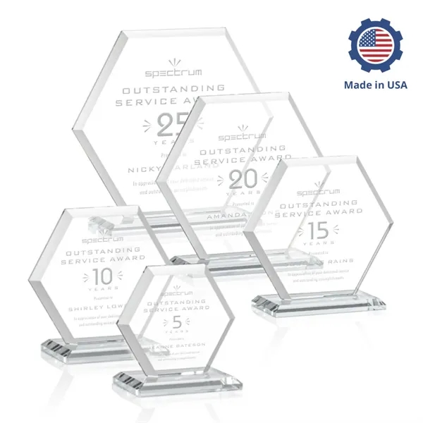 The Barnett Award features a beautifully beveled Starfire Crystal Hexagon mounted... from ASI 84592 St Regis Group / St Regis
