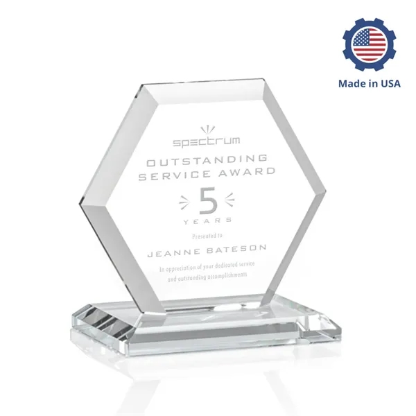 The Barnett Award features a beautifully beveled Starfire Crystal Hexagon mounted... from ASI 84592 St Regis Group / St Regis