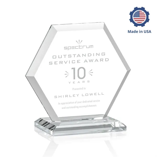 The Barnett Award features a beautifully beveled Starfire Crystal Hexagon mounted... from ASI 84592 St Regis Group / St Regis