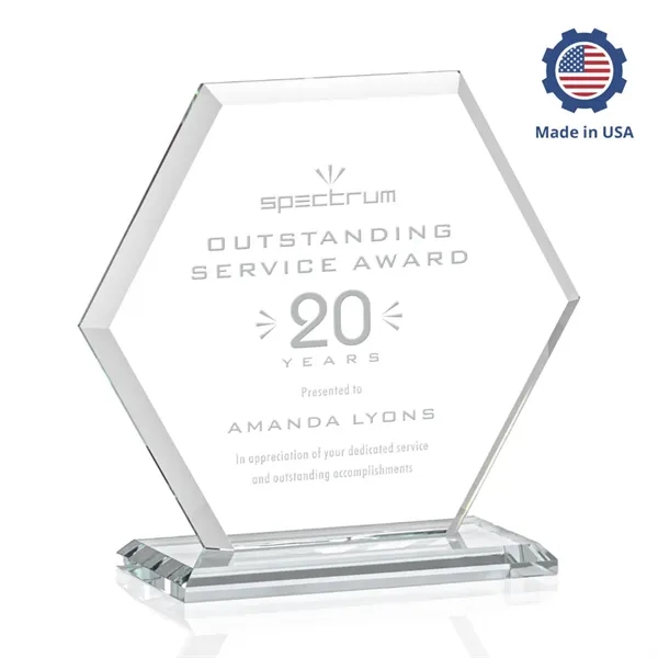 The Barnett Award features a beautifully beveled Starfire Crystal Hexagon mounted... from ASI 84592 St Regis Group / St Regis