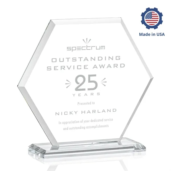 The Barnett Award features a beautifully beveled Starfire Crystal Hexagon mounted... from ASI 84592 St Regis Group / St Regis