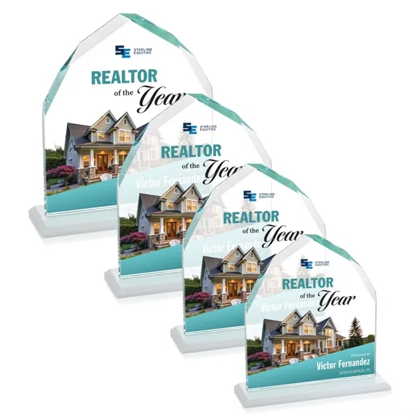 The Starfire Crystal Montibello VividPrint™ Award features interchanging front and back... from ASI 84592 St Regis Group / St Regis