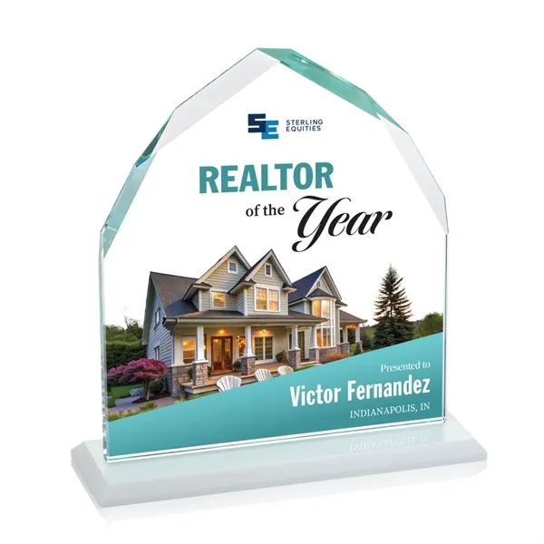 The Starfire Crystal Montibello VividPrint™ Award features interchanging front and back... from ASI 84592 St Regis Group / St Regis