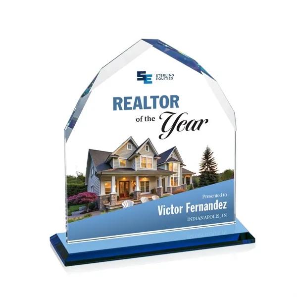 The Starfire Crystal Montibello VividPrint™ Award features interchanging front and back... from ASI 84592 St Regis Group / St Regis