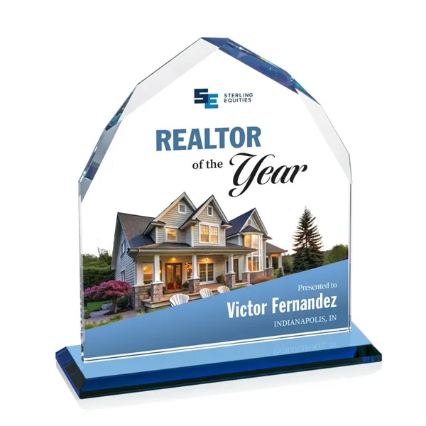 The Starfire Crystal Montibello VividPrint™ Award features interchanging front and back... from ASI 84592 St Regis Group / St Regis