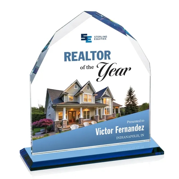 The Starfire Crystal Montibello VividPrint™ Award features interchanging front and back... from ASI 84592 St Regis Group / St Regis