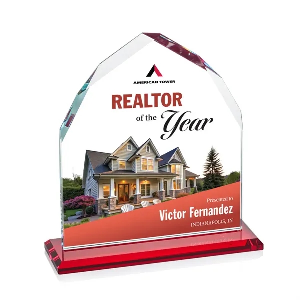 The Starfire Crystal Montibello VividPrint™ Award features interchanging front and back... from ASI 84592 St Regis Group / St Regis