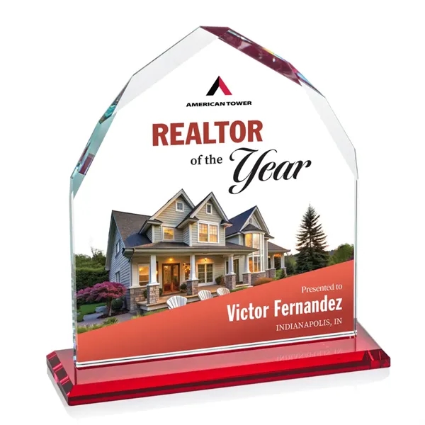 The Starfire Crystal Montibello VividPrint™ Award features interchanging front and back... from ASI 84592 St Regis Group / St Regis