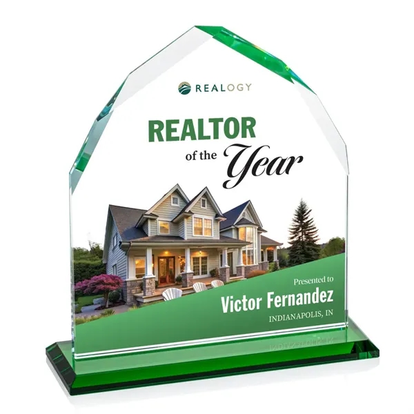 The Starfire Crystal Montibello VividPrint™ Award features interchanging front and back... from ASI 84592 St Regis Group / St Regis