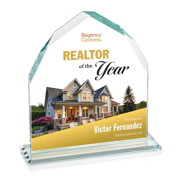 The Starfire Crystal Montibello VividPrint™ Award features interchanging front and back... from ASI 84592 St Regis Group / St Regis