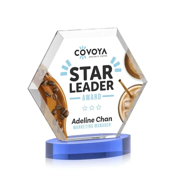 The Barnett VividPrint™ Award features a beautifully beveled Starfire Crystal Hexagon... from ASI 84592 St Regis Group / St Regis