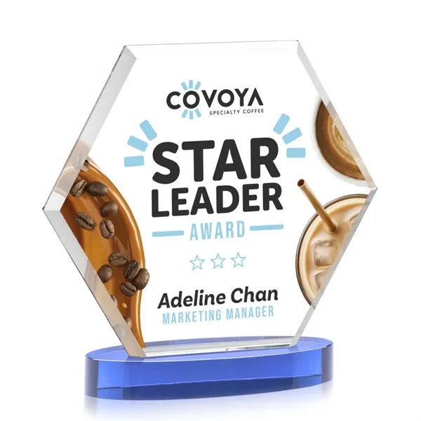 The Barnett VividPrint™ Award features a beautifully beveled Starfire Crystal Hexagon... from ASI 84592 St Regis Group / St Regis