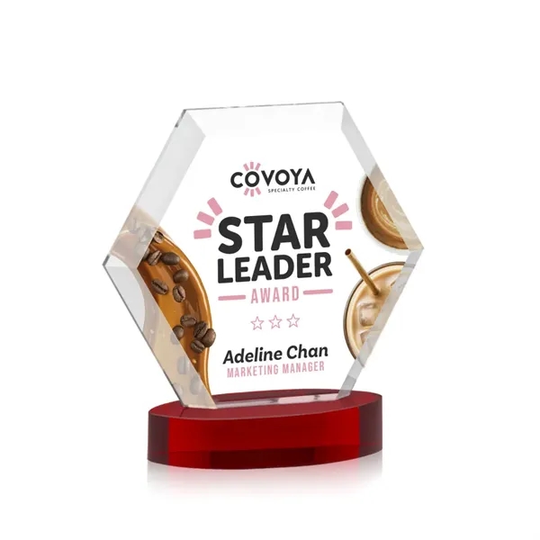 The Barnett VividPrint™ Award features a beautifully beveled Starfire Crystal Hexagon... from ASI 84592 St Regis Group / St Regis