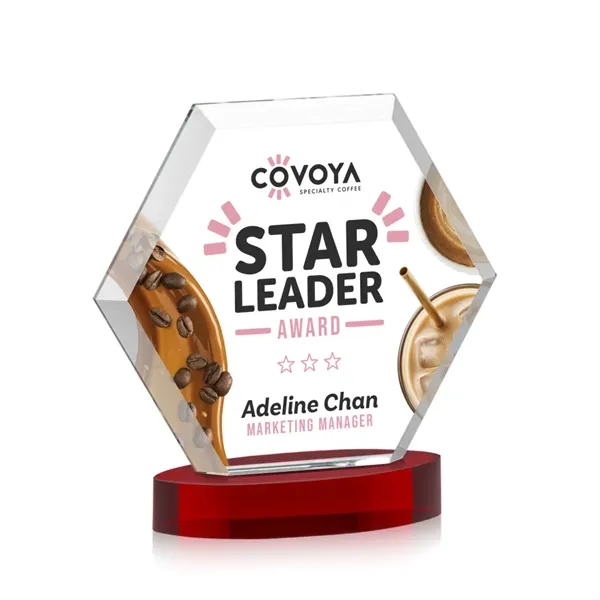 The Barnett VividPrint™ Award features a beautifully beveled Starfire Crystal Hexagon... from ASI 84592 St Regis Group / St Regis