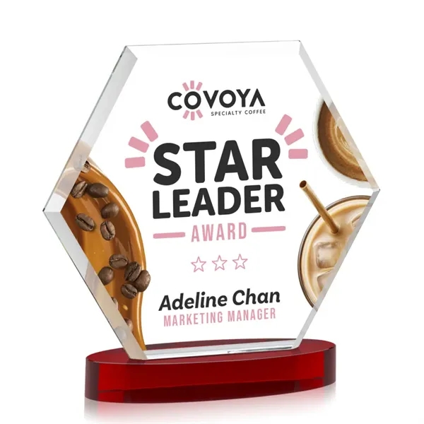 The Barnett VividPrint™ Award features a beautifully beveled Starfire Crystal Hexagon... from ASI 84592 St Regis Group / St Regis