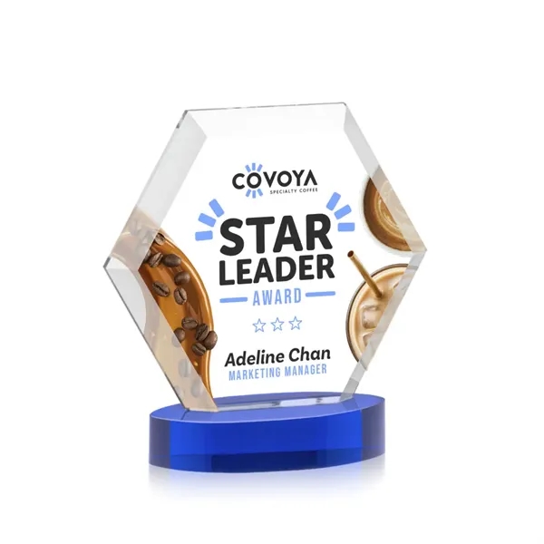 The Barnett VividPrint™ Award features a beautifully beveled Starfire Crystal Hexagon... from ASI 84592 St Regis Group / St Regis